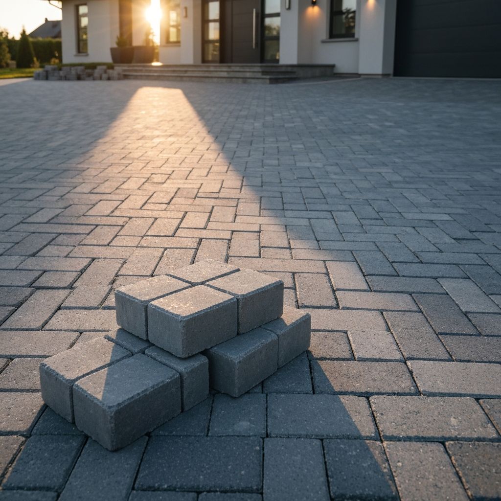 Premium paving stone courtyard